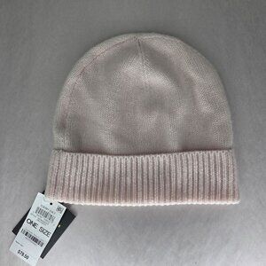 NWT Charter Club 100% Cashmere Cuffed Beanie - Delicacy